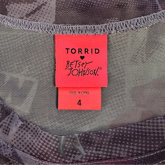 Betsey Johnson x Torrid Purple Mesh Top Size 4X - Picture 8 of 14